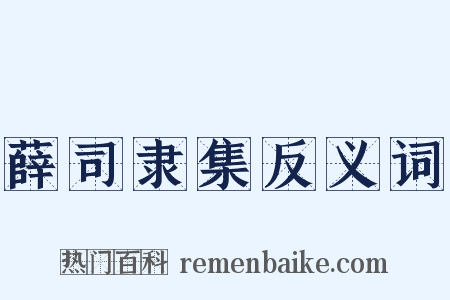 薛司隶集反义词是什么意思的图片